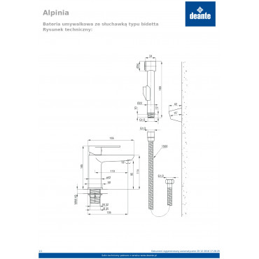 Alpinia BGA 027M Змішувач для умивальника