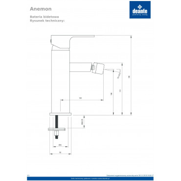 Anemon BCZ 031M Змішувач для біде