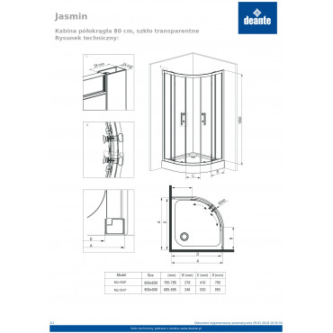 Jasmin KGJ 051P Душова кабіна