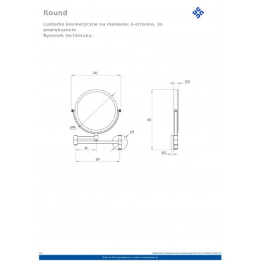 Round ADR 0811 Косметичне дзеркало