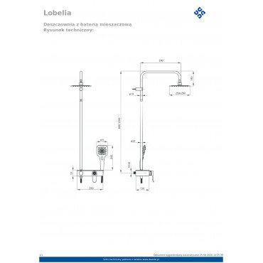 Lobelia NAC 01WM Душова система зі змішувачем