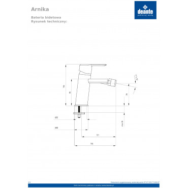 Arnika BQA 031M Змішувач для біде