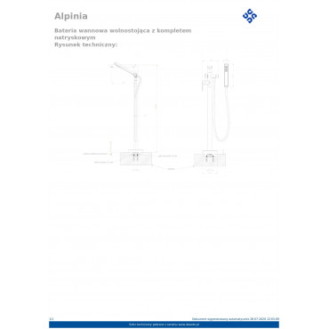 Alpinia BGA 017M Змішувач для ванни