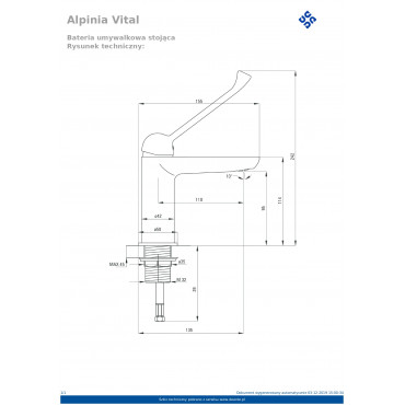 Alpinia BGA 021C Змішувач для умивальника