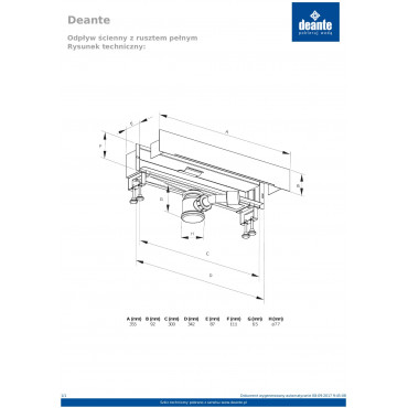 Deante KOW 003D Лінійний злив