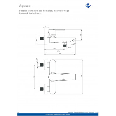 Agawa BQG 010M Змішувач для ванни