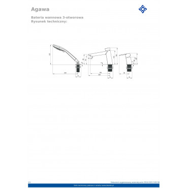 Agawa BQG 013M Змішувач для ванни