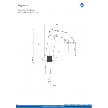 Agawa BQG 030M Змішувач для біде