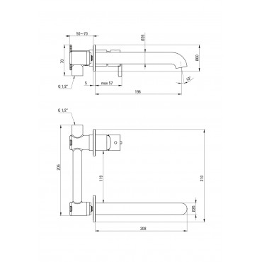 Silia BQS F54L Змішувач для умивальника