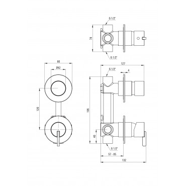 Silia BQS N44P Змішувач для душу