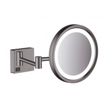 Дзеркало для гоління Hansgrohe AddStoris з LED освітленням, чорний матовий хром (41790340)