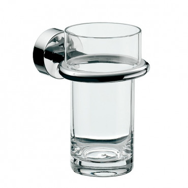 Склянка для зубних щіток Emco Rondo 2, хром/скло (4520 001 00)