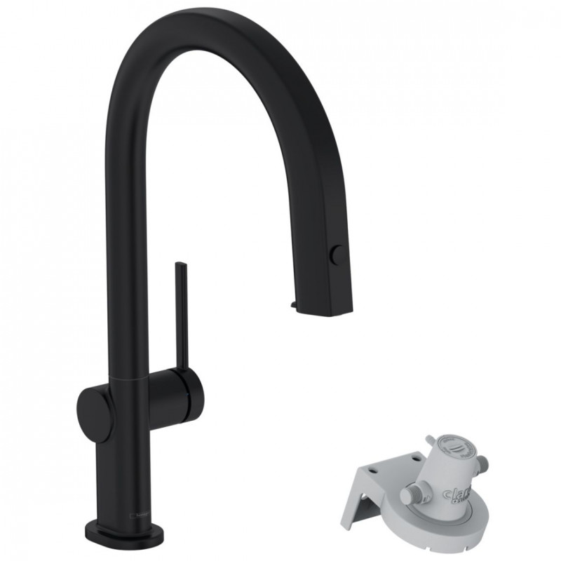 Змішувач для кухні Hansgrohe Aqittura M91 FilterSystem 210 1jet pull-out, Matt Black (76803670)