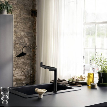 Змішувач для кухні Hansgrohe Aqittura M91 FilterSystem 240 1jet, Matt Black (76804670)