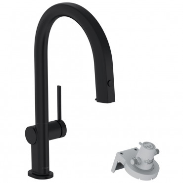 Змішувач для кухні Hansgrohe Aqittura M91 FilterSystem 210 1jet pull-out Sbox, Matt Black (76826670)