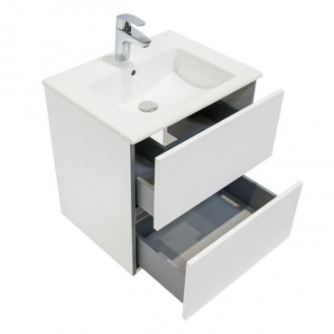 Тумба з умивальником Roca Cube 55 см, білий глянцевий (A85119A806)
