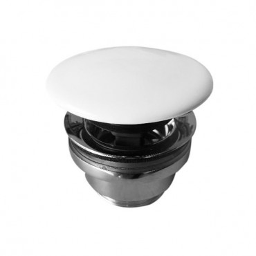 Донний клапан Flaminia клік-клак для сифона з керамічної кришкою, Latte Milky White Matt (PLCE)