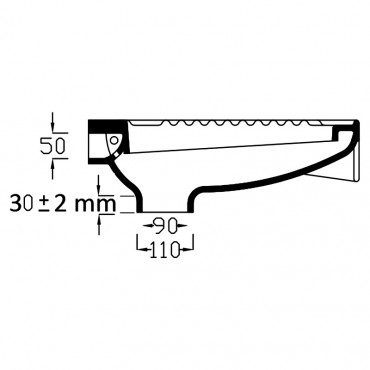 Чаша Генуя Jaquar 445х540мм (ECS-WHT-455LE/CNS-WHT-455LE)