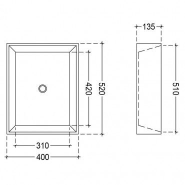 Раковина JDS 51х40, прямокутна