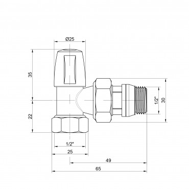 Кран радіаторний Icma 1/2