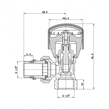 Кран радіаторний SD Forte Powerful 1/2