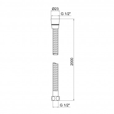 Шланг Lidz Niagara 04 2 м LDNIA04CRM35453 Chrome