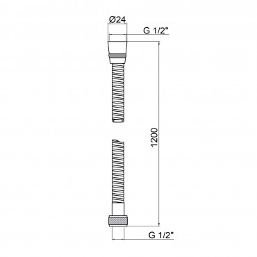 Шланг Lidz Niagara 07 1,2 м LDNIA07CRM35455 Chrome