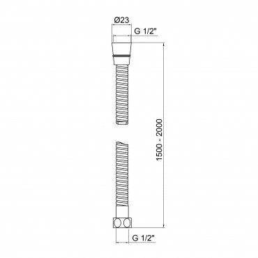 Шланг Lidz Niagara 12 1,5 м LDNIA12CRM35460 Chrome