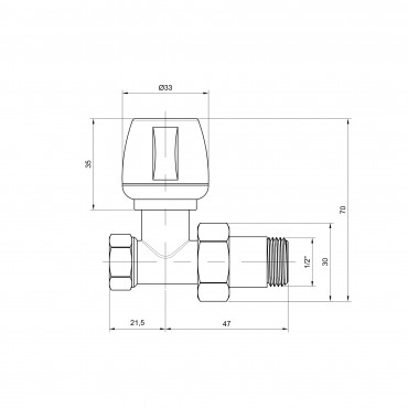 Кран радіаторний Icma 1/2