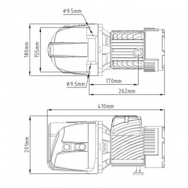 Насос поверхневий самовсмоктуючий Pumpman JET100 Нmax 43 м Qmax 3,6 куб.м 750 Вт (чавун)