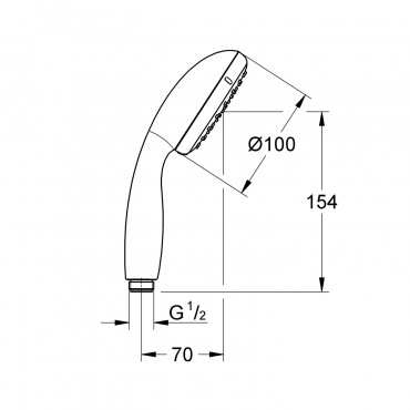 Лійка для ручного душу Grohe New Tempesta 100 27852001