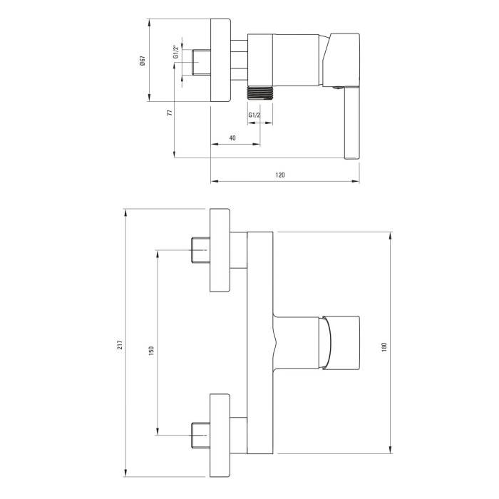 Ginger BDG 040M Змішувач для душу