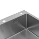 Комплект кухонна мийка Kroner Gebürstet-6050HM + змішувач Ersel-C03111BLK + дозатор Spender-016