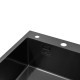 Комплект кухонна мийка Kroner Schwarze-7848LHM PVD + змішувач Edelstahl Klassisch-SCH035PVD + дозатор Spender-SCH049