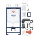 Комплект 4 в 1: Інсталяція Grohe Rapid SL 3 в 1 38772001 + Унітаз безобідковий Kroner Armada WHI513636 RIMLESS з сидінням Slim Duroplast / Soft-close / Quick relase (38772001KA513636)