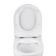 Унітаз підвісний безобідковий Kroner Harz WHI493736 RIMLESS з сидінням Slim Duroplast / Soft-close / Quick relase (KH493736WHIR)