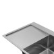 Комплект кухонна мийка Kroner Gebürstet-7849RHM + змішувач Edelstahl Klassisch-ESG03815BLK+ дозатор Spender-016