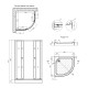 Душова кабіна Agua Cascad - S.F.G.80x80 см