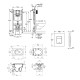 Комплект 4 в 1: Інсталяція Grohe Solido 2 в 1 38971000 + Панель змиву для унітаза Even Black 38966KV0 + Унітаз підвісний безобідковий Kroner Armada WHI513636 RIMLESS з сидінням Slim Duroplast / Soft-close / Quick relase KA513636WHIR (38971966KV0KA51R)