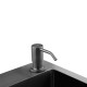Комплект кухонна мийка Kroner Schwarze-6350HM PVD + змішувач Makon-GRP030-T + дозатор Spender-SCH049