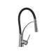 Комплект кухонна мийка Kroner Schwarze-6050HM PVD + змішувач Ersel-GRP03393BLK + дозатор Spender-026